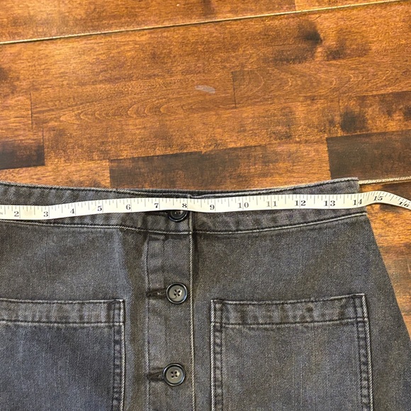 We The Free Charcoal Button-Front Mini Skirt - Picture 5 of 6